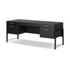 Rosedale Ebony Oak Veneer Executive Desk | ready to ship!
