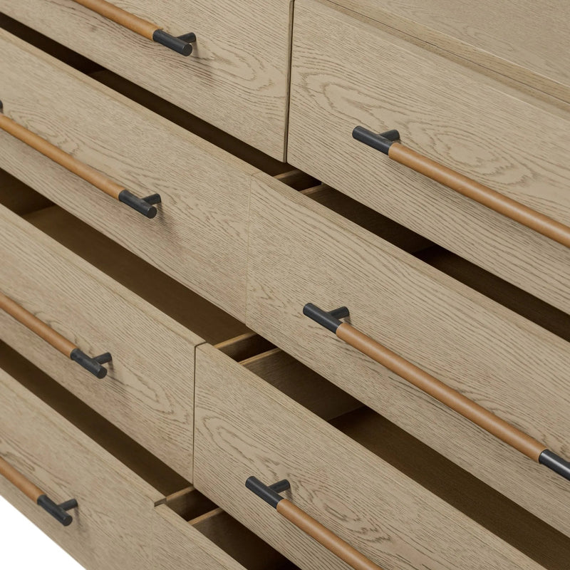 Rosedale Yucca Oak Veneer 8 Drawer Dresser | shipping 7/14/2025