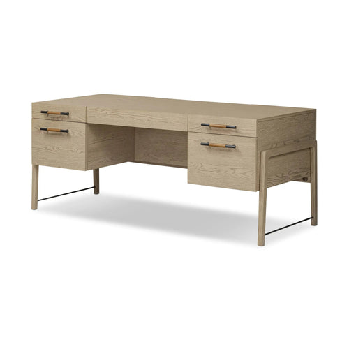 Rosedale Yucca Oak Veneer Executive Desk | shipping 6/19/2025