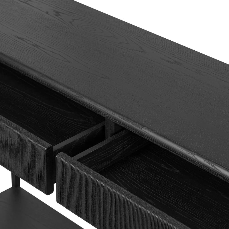 Rosenell Black Oak Veneer Console Table 60" | ready to ship!