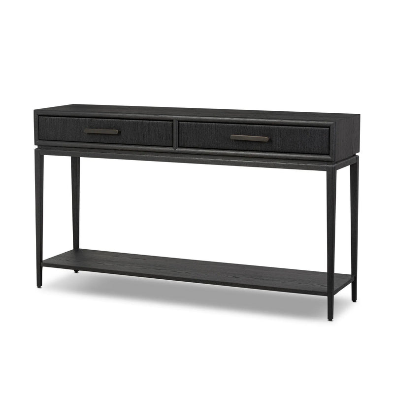 Rosenell Black Oak Veneer Console Table 60" | ready to ship!