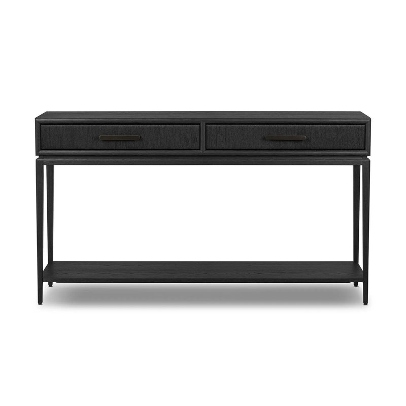 Rosenell Black Oak Veneer Console Table 60" | ready to ship!