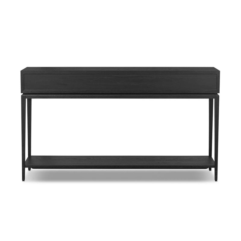 Rosenell Black Oak Veneer Console Table 60" | ready to ship!