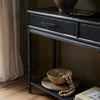 Rosenell Black Oak Veneer Console Table 78" | ready to ship!