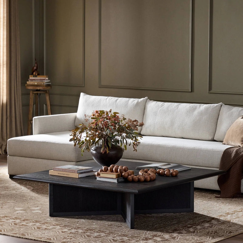Rosenell Black Oak Veneer Square Coffee Table | ready to ship!