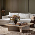 Rosenell Natural Oak Veneer Square Coffee Table | ready to ship!