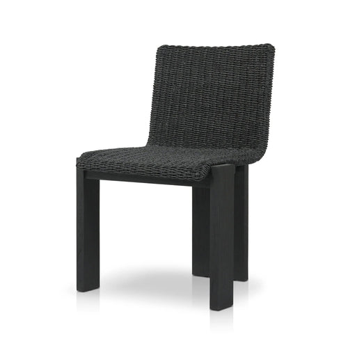 Roxy Faux Black Hyacinth Outdoor Dining Chair | ready to ship!