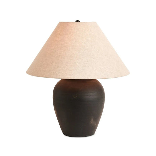 Russo Aged Black Terracotta Table Lamp | shipping 10/13/2025