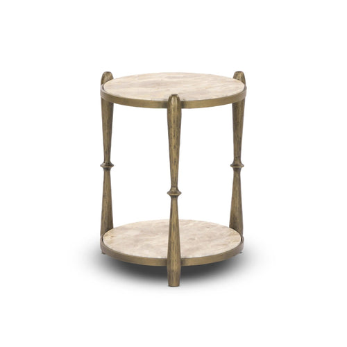 Ruthie Fossil Marble End Table | shipping 6/9/2025