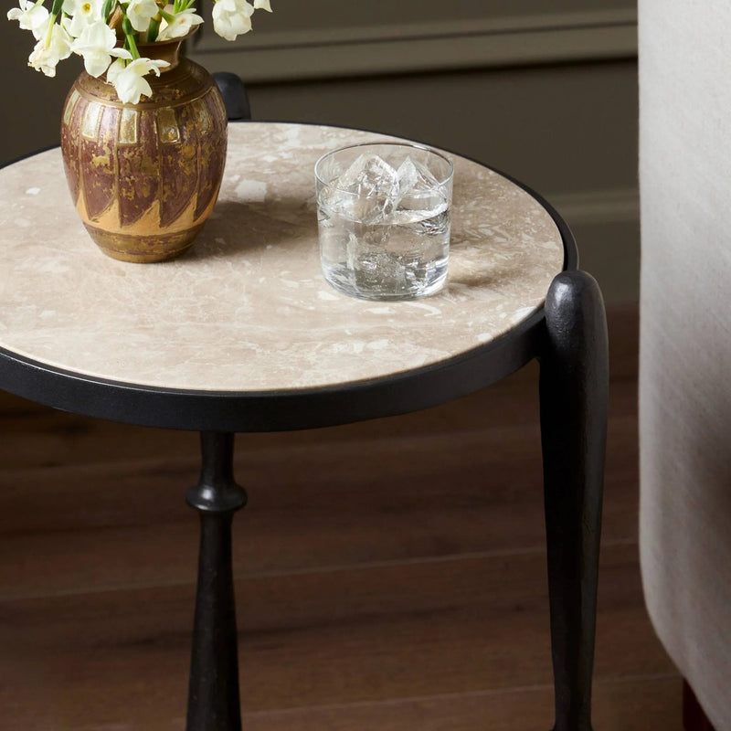 Ruthie Lunar Marble End Table | shipping 8/24/2025