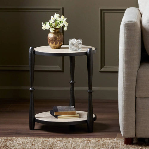 Ruthie Lunar Marble End Table | shipping 8/24/2025