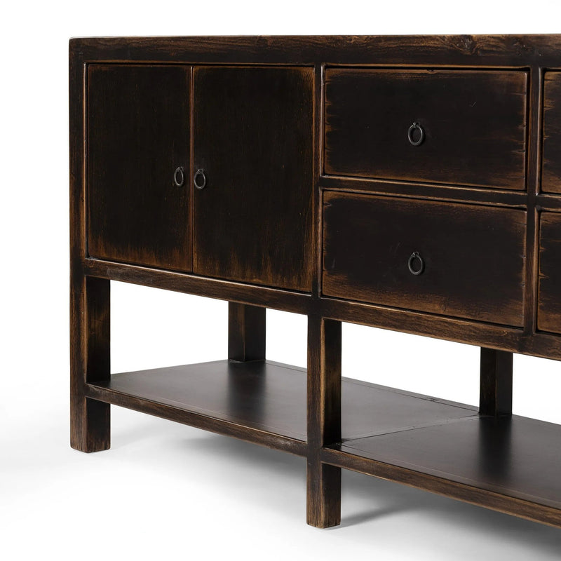 Shizuko Distressed Walnut Sideboard | shipping 5/30/2025