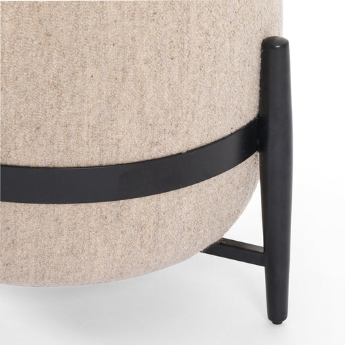 Sia Athena Taupe Ottoman | ready to ship!