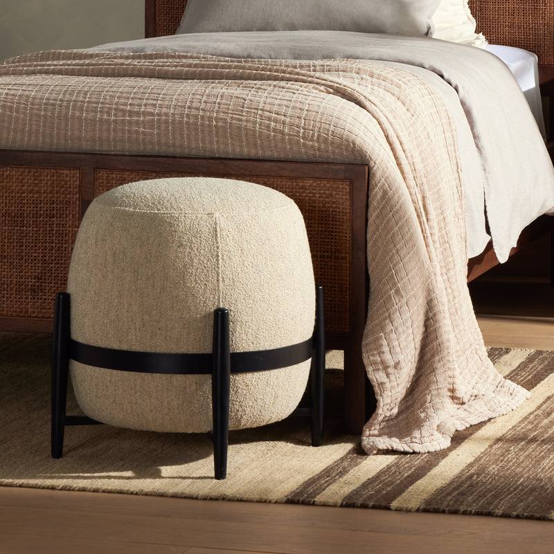 Sia Athena Taupe Ottoman | ready to ship!