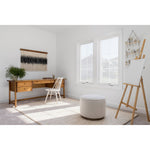 Sinclair Round Ottoman - Knoll Natural | ready to ship!
