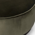 Sinclair Surrey Olive Large Round Ottoman | ready to ship!