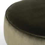 Sinclair Surrey Olive Large Round Ottoman | ready to ship!