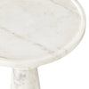 Skylar Polished White Marble End Table | ready to ship!