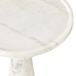 Skylar Polished White Marble End Table | ready to ship!