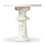 Skylar Polished White Marble End Table | ready to ship!