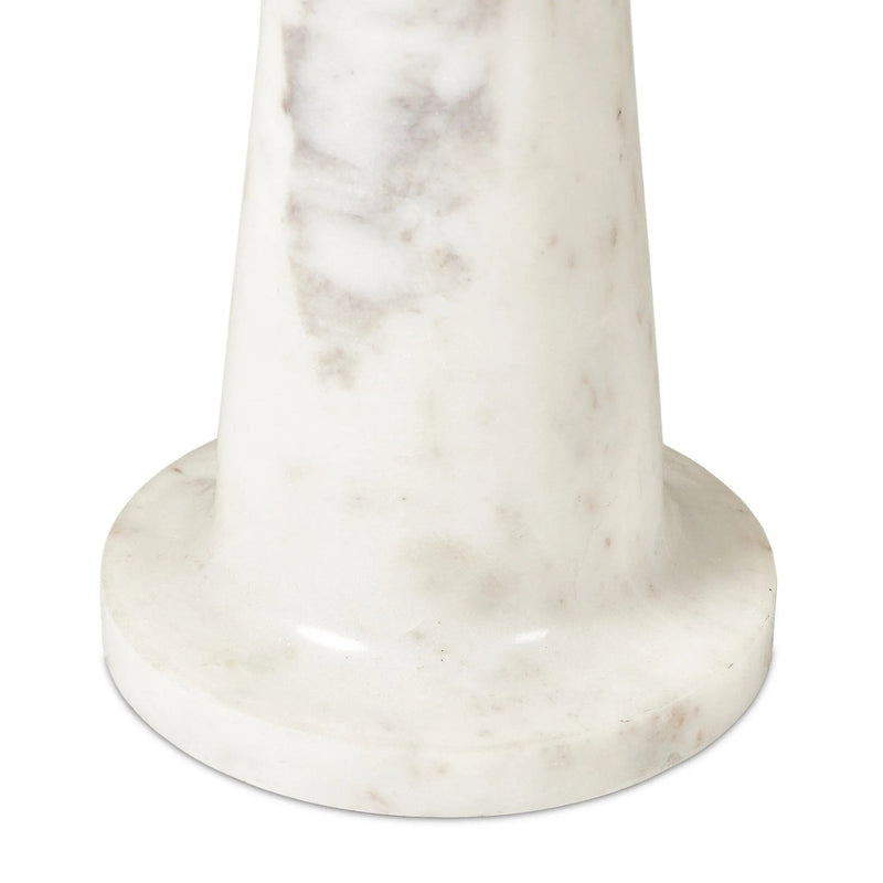 Skylar Polished White Marble End Table | ready to ship!