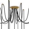 Spider Burnished Brass Clear Ribbon Glass Cord Chandelier | ready to ship!