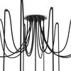 Spider Black Gunmetal Clear Ribbon Glass Cord Chandelier | ready to ship!