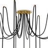Spider Burnished Brass Opal Matte Glass Cord Chandelier | ready to ship!