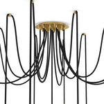 Spider Burnished Brass Opal Matte Glass Cord Chandelier | ready to ship!