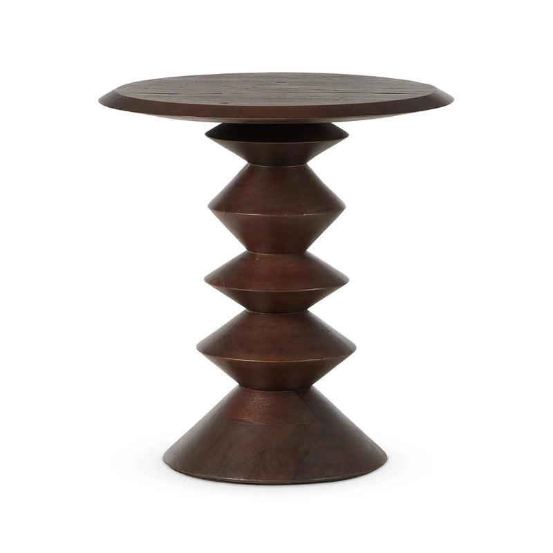Stacked Reclaimed Russet End Table | ready to ship!