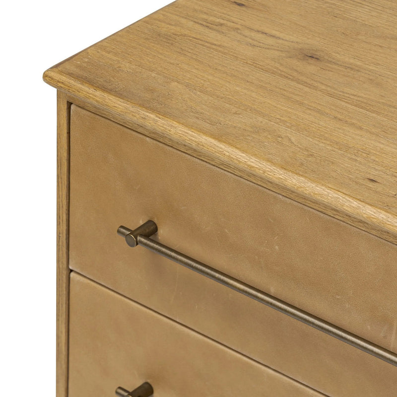 Stella Hazel Oak Veneer Nightstand | shipping 6/3/2025