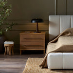 Stella Hazel Oak Veneer Nightstand | shipping 6/3/2025