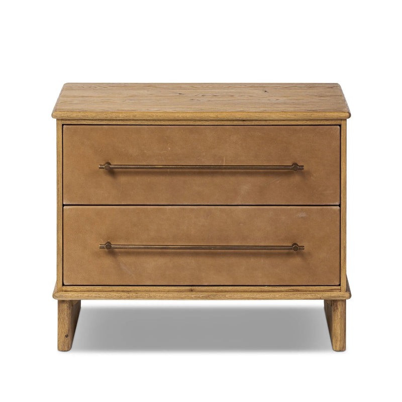 Stella Hazel Oak Veneer Nightstand | shipping 6/3/2025