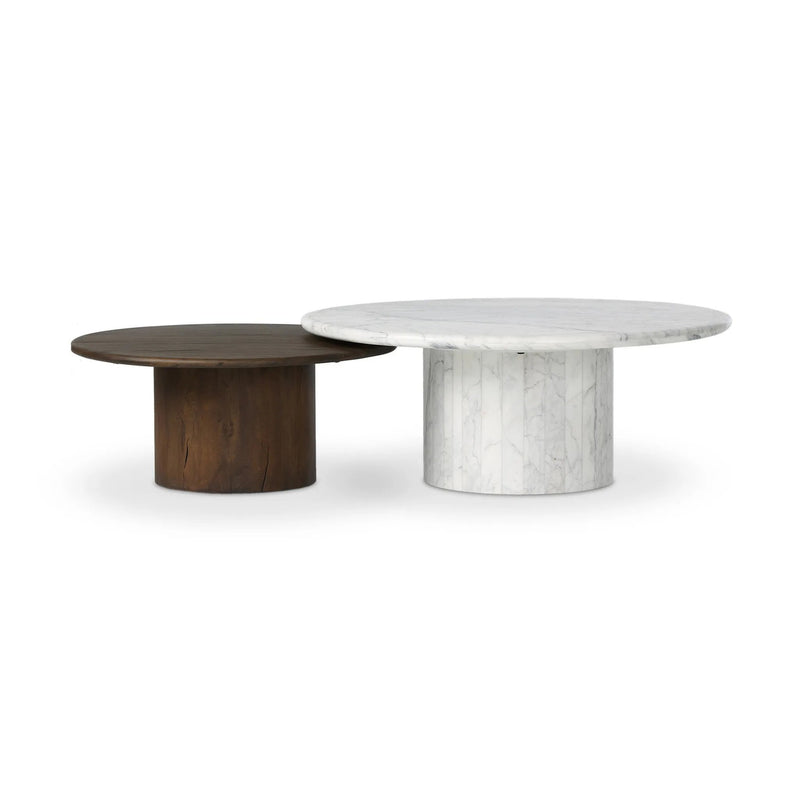 Stuart White Calacatta Marble Nesting Coffee Tables - MIX & Match