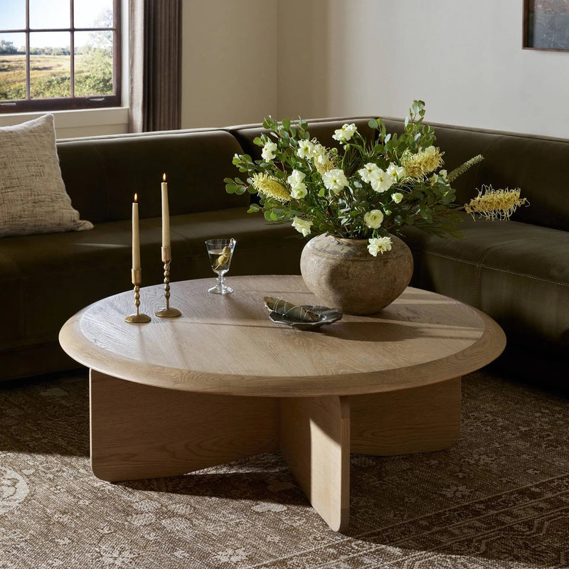 Surie Sandy Oak Resawn Coffee Table | ready to ship!