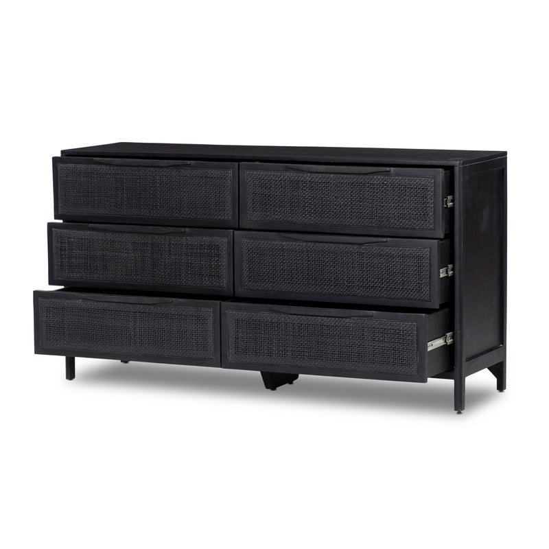 Sydney Black Wash 6 Drawer Dresser | shipping 5/26/2025