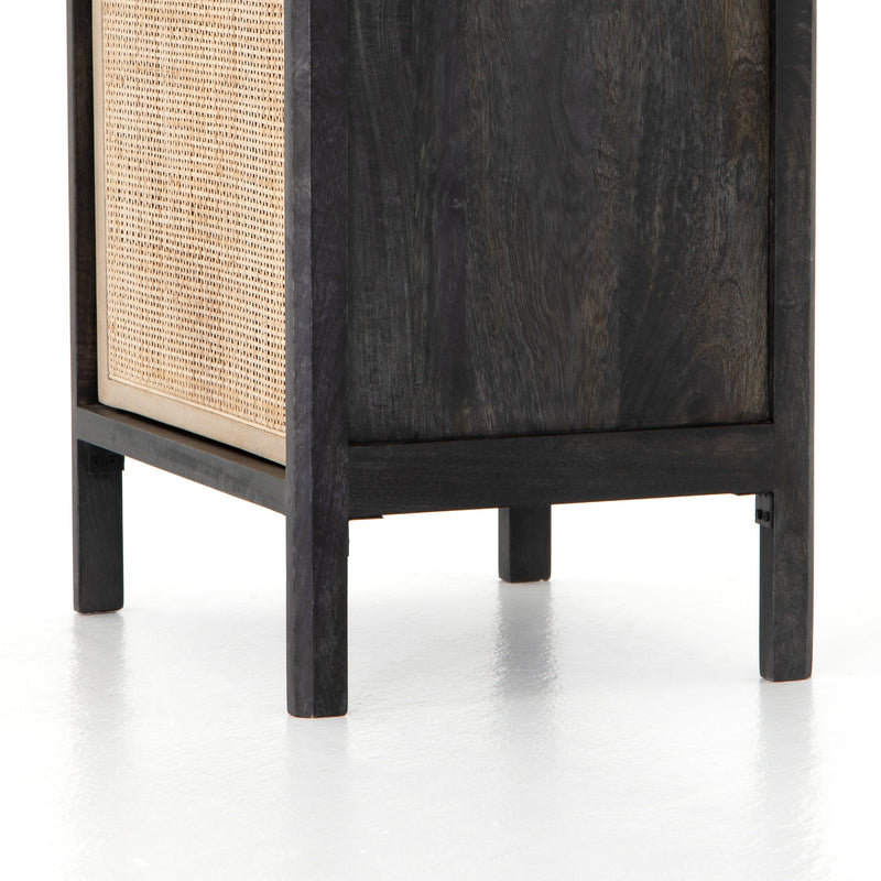 Sydney Black Wash Left Nightstand | shipping 5/26/2025