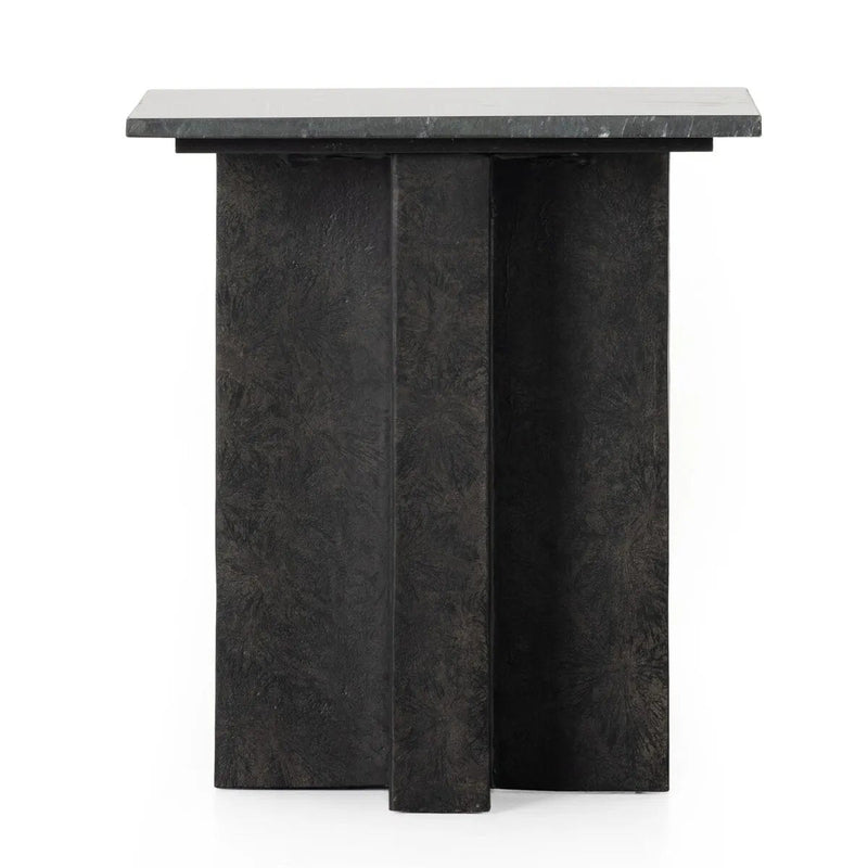 Terrell Black Marble End Table | shipping 9/7/2025