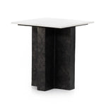 Terrell Polished White Marble End Table | ready to ship!