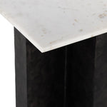 Terrell Polished White Marble End Table | ready to ship!