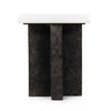 Terrell Polished White Marble End Table | ready to ship!