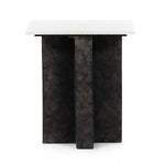 Terrell Polished White Marble End Table | ready to ship!
