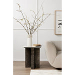Terrell Polished White Marble End Table | ready to ship!