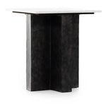 Terrell Polished White Marble End Table | ready to ship!