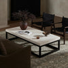 The Travertine Rectangular Coffee Table | ready to ship!