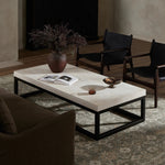 The Travertine Rectangular Coffee Table | ready to ship!