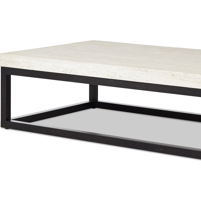 The Travertine Rectangular Coffee Table | ready to ship!