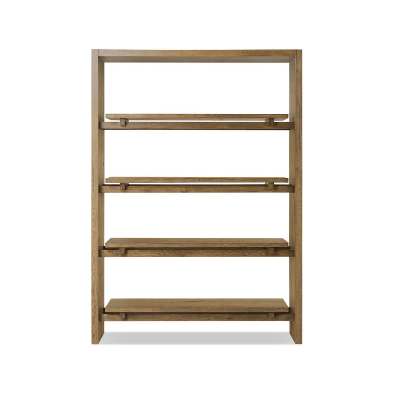 Theodore Rustic Amber Oak Veneer Bookcase | ready to ship!