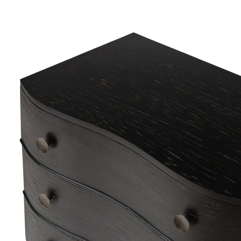Tiago Distressed Black Nightstand | shipping 7/29/2025
