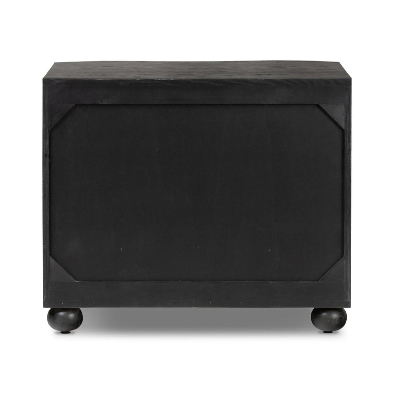 Tiago Distressed Black Nightstand | shipping 7/29/2025